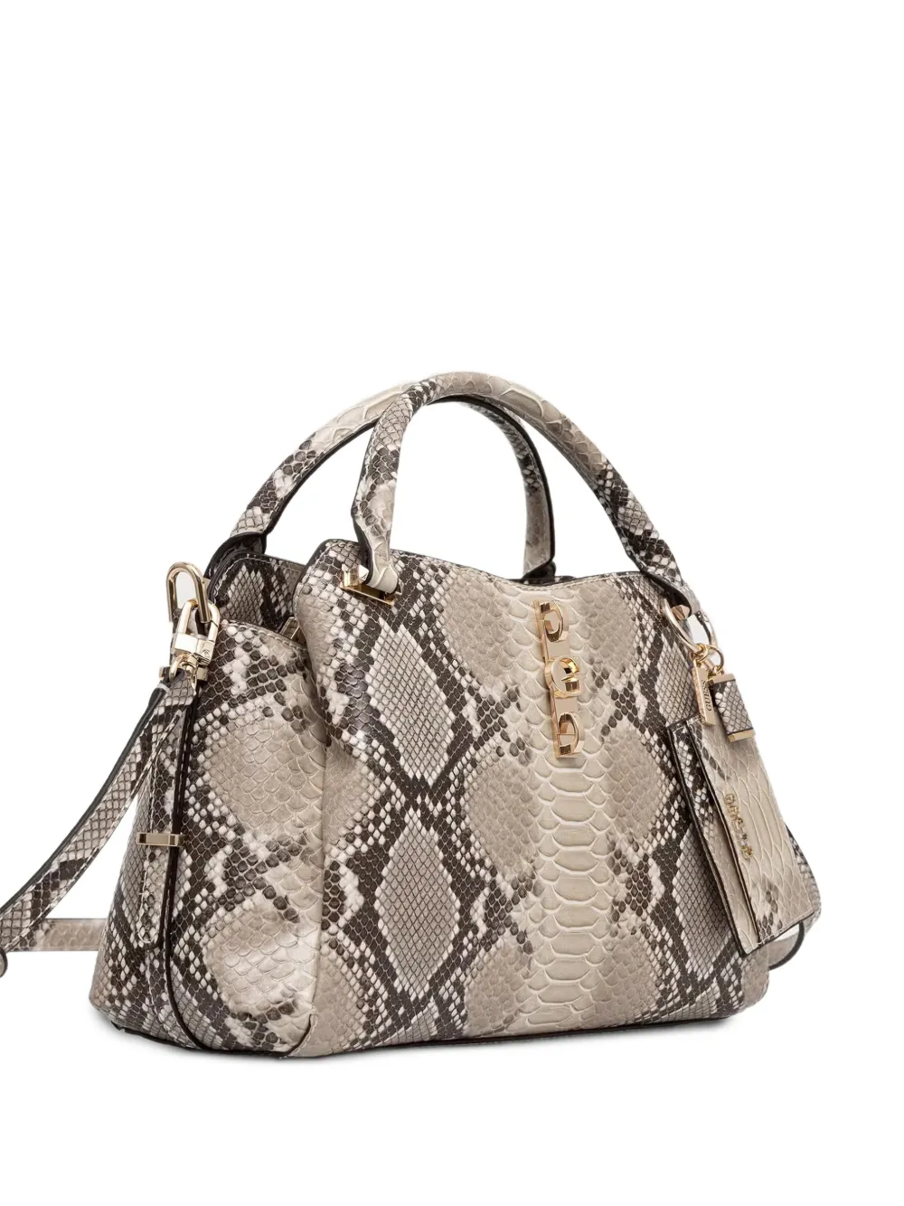 GUESS USA Yvonne shopper met reptieleneffect Beige