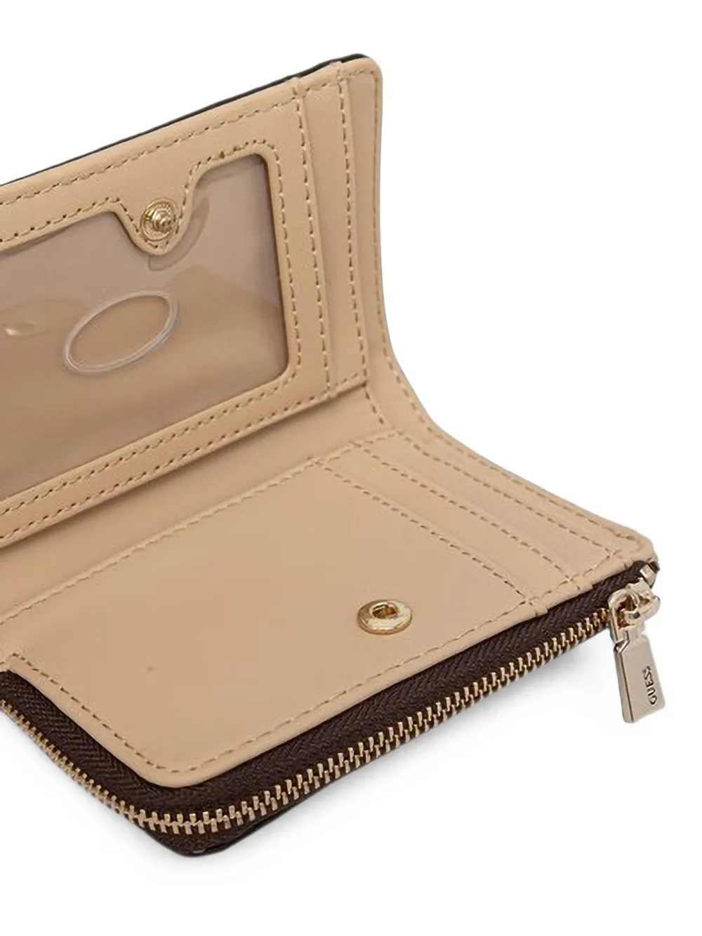 GUESS USA Portemonnee met logo-reliëf Bruin