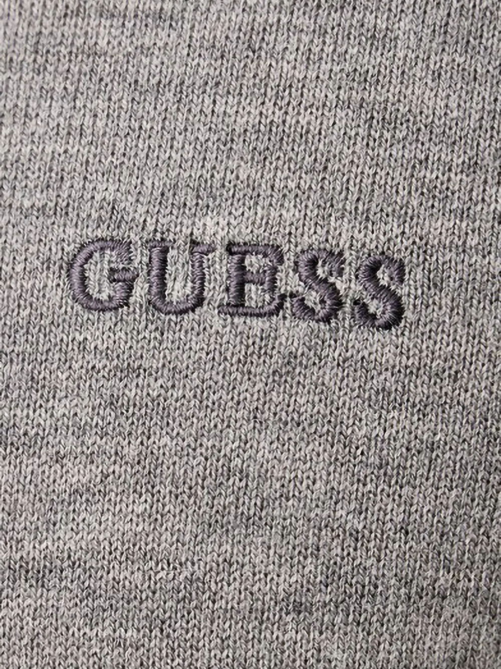 GUESS USA Trui met geborduurd logo en ronde hals Grijs