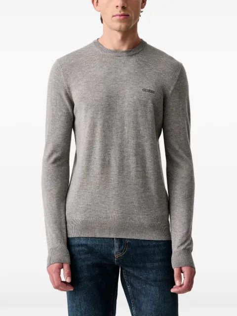 GUESS USA logo-embroidered crew-neck sweater