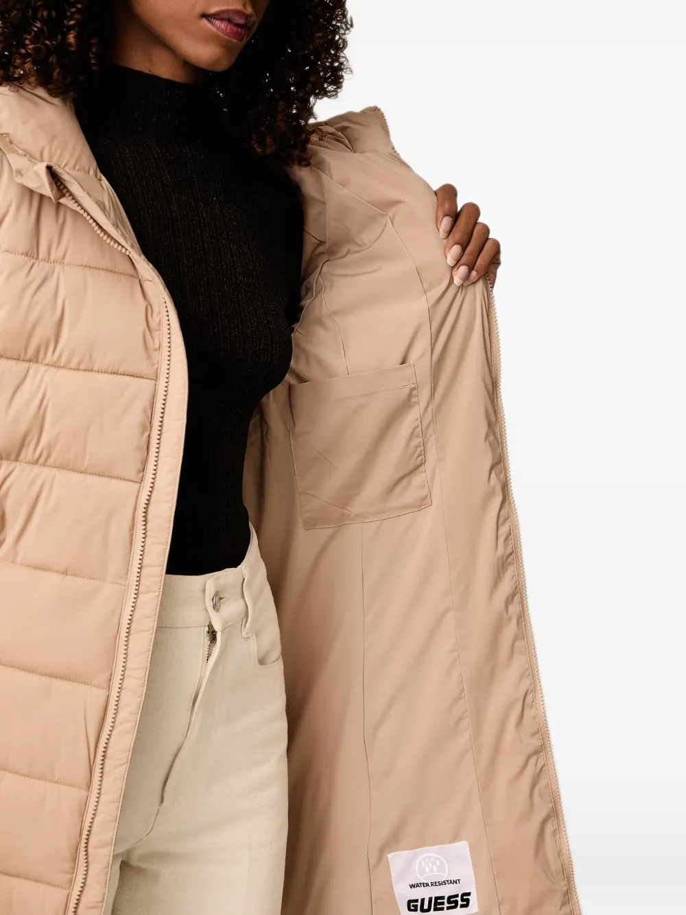 GUESS USA Gevoerd jack met capuchon Beige