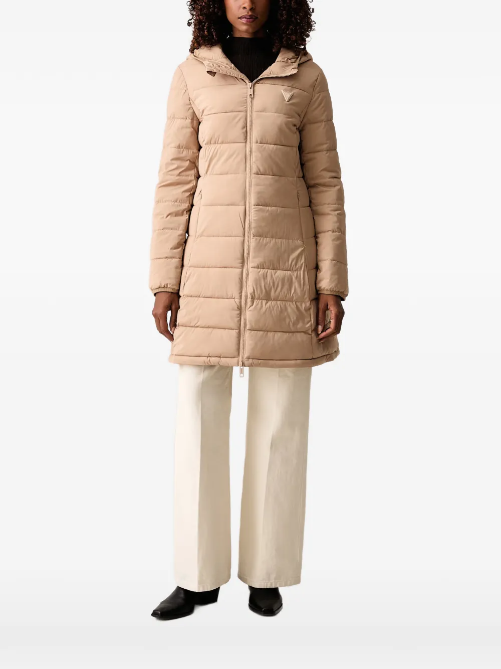 GUESS USA quilted hooded jacket - Nude