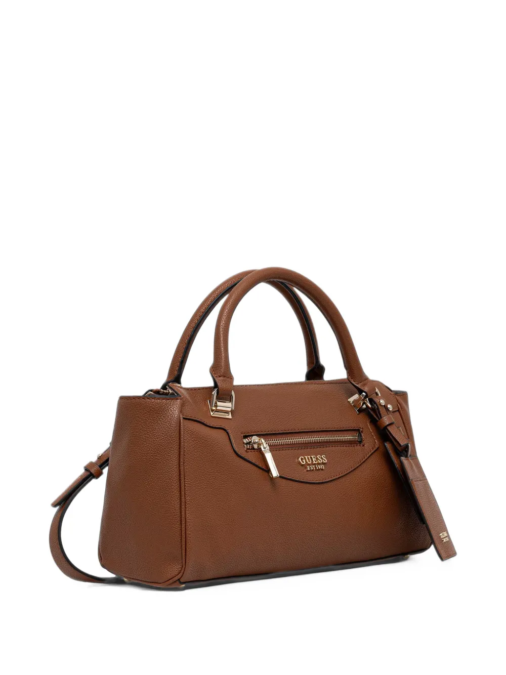 GUESS USA Antonia shopper met logo-plakkaat en korrelig effect Bruin