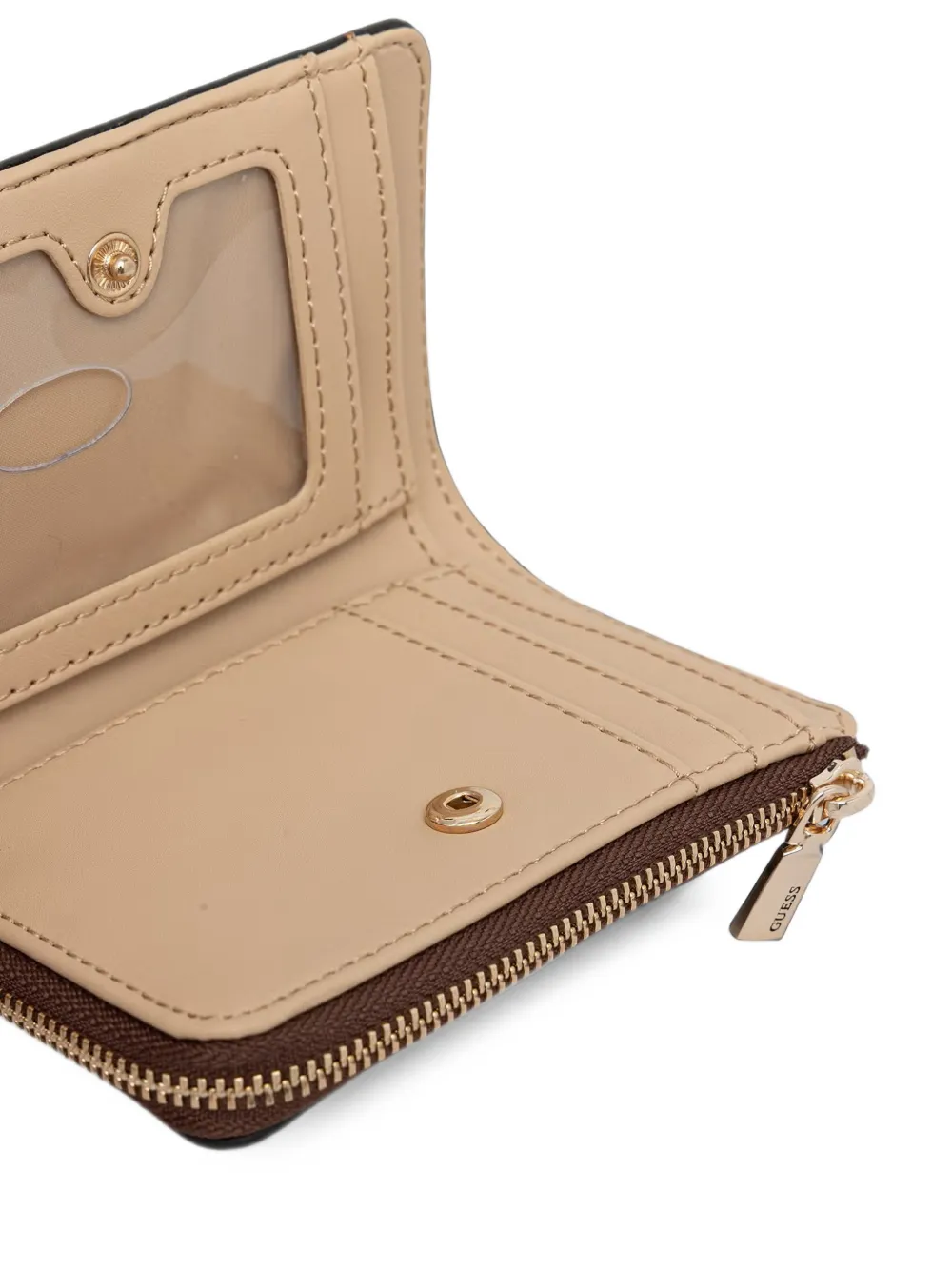 GUESS USA Danielle opvouwbare portemonnee met logo-plakkaat Bruin
