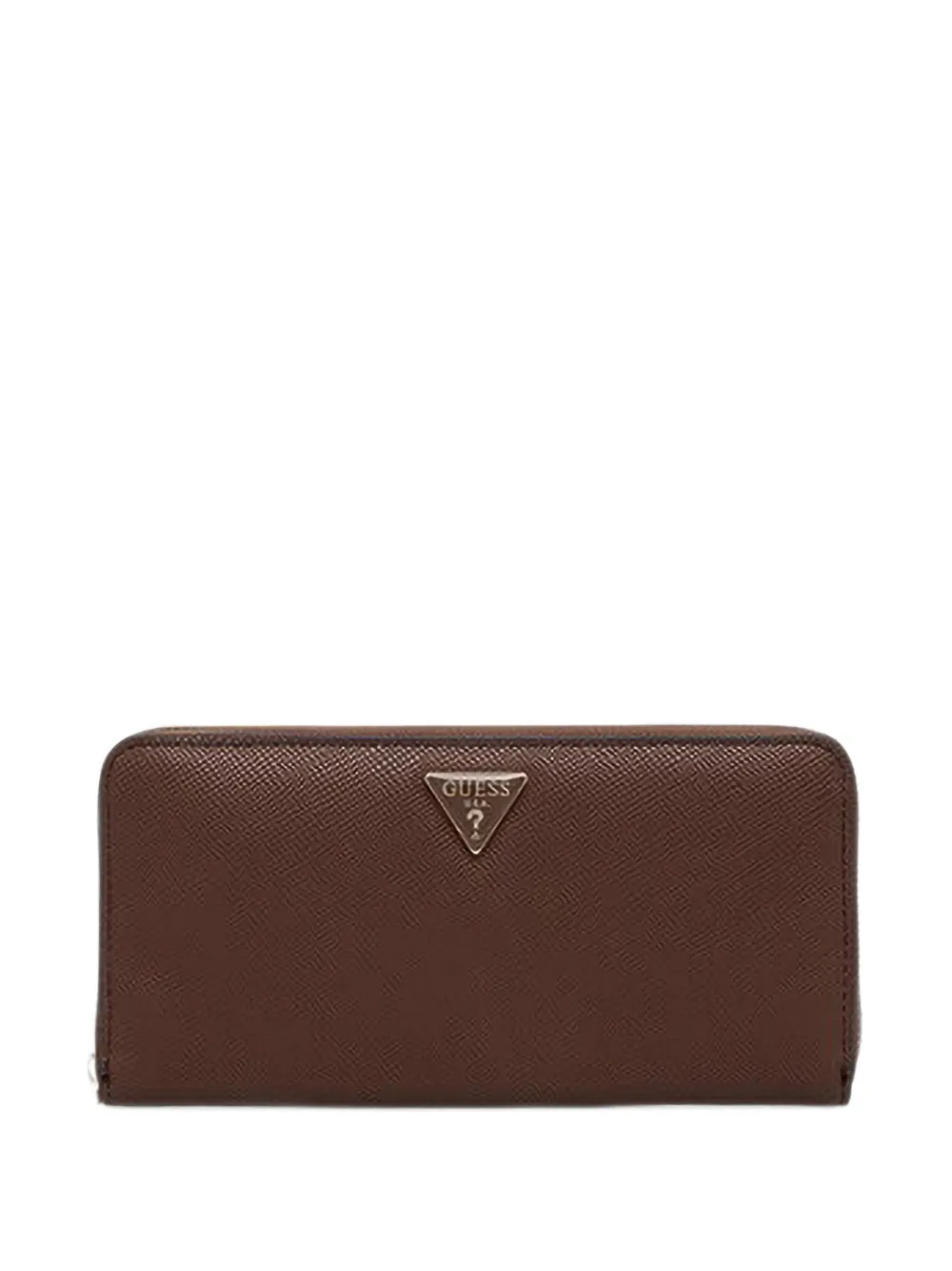 GUESS USA Danielle logo-plaque wristlet wallet - Marrone