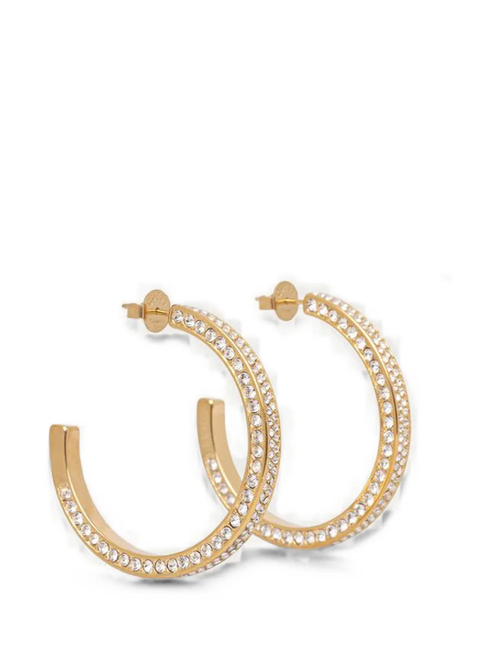 GUESS USA Madison crystal-embellished semicircle earrings - Oro