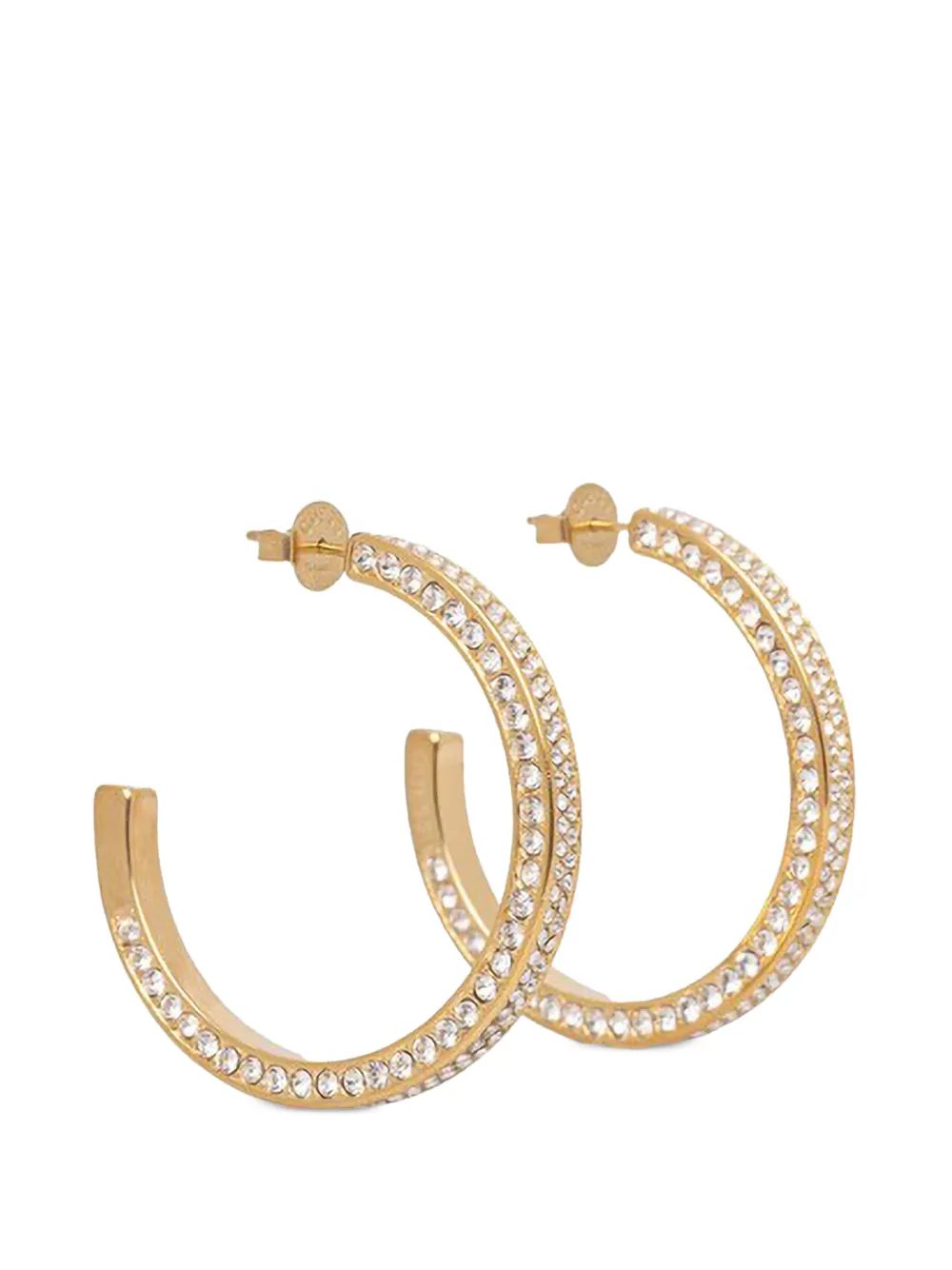 GUESS USA Madison crystal-embellished semicircle earrings - Gold