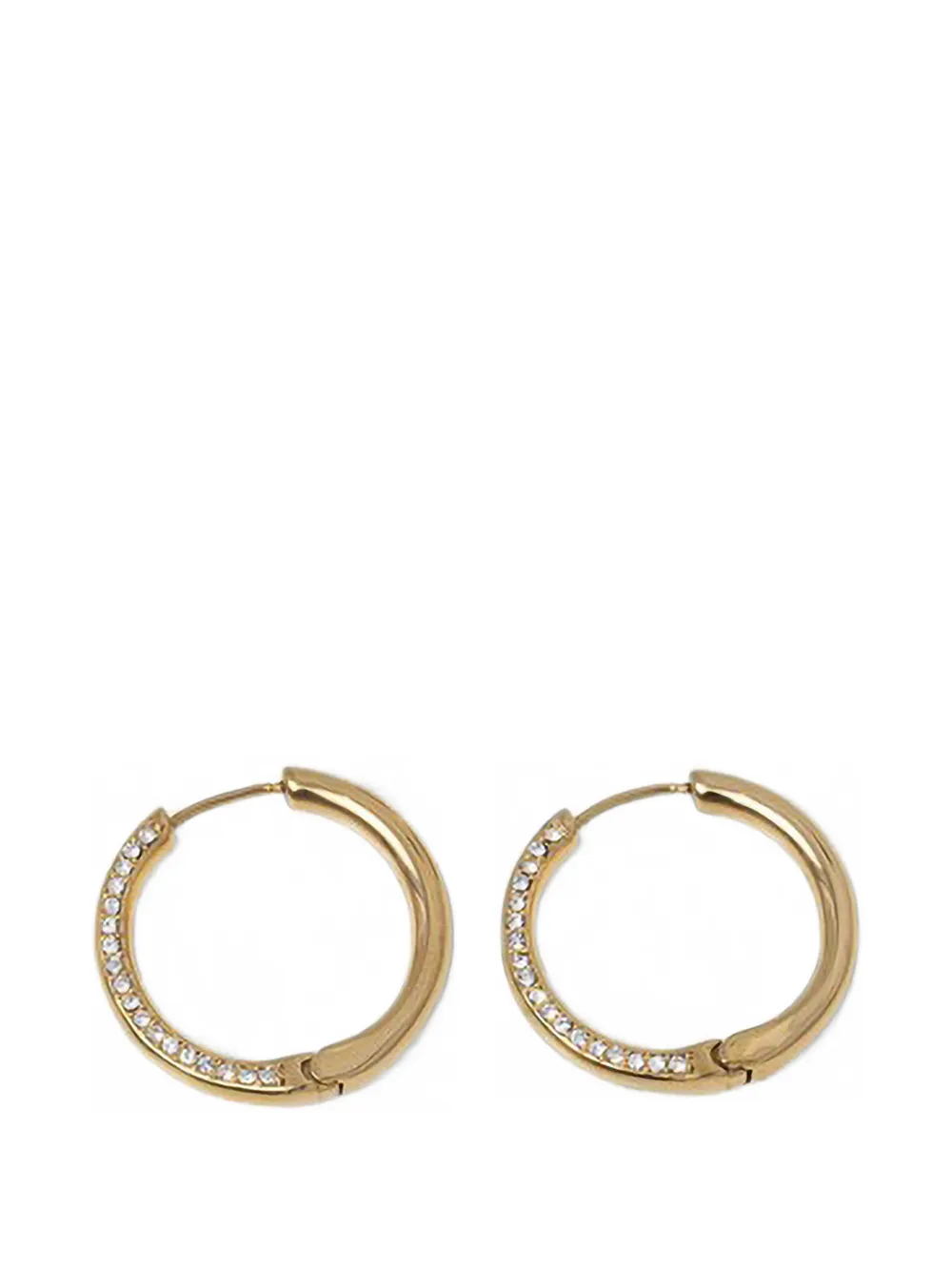 GUESS USA Madison crystal-embellished round earrings - Or
