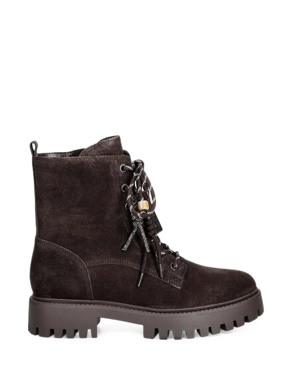 GUESS USA Fizzle lace-up suede boots - Marron