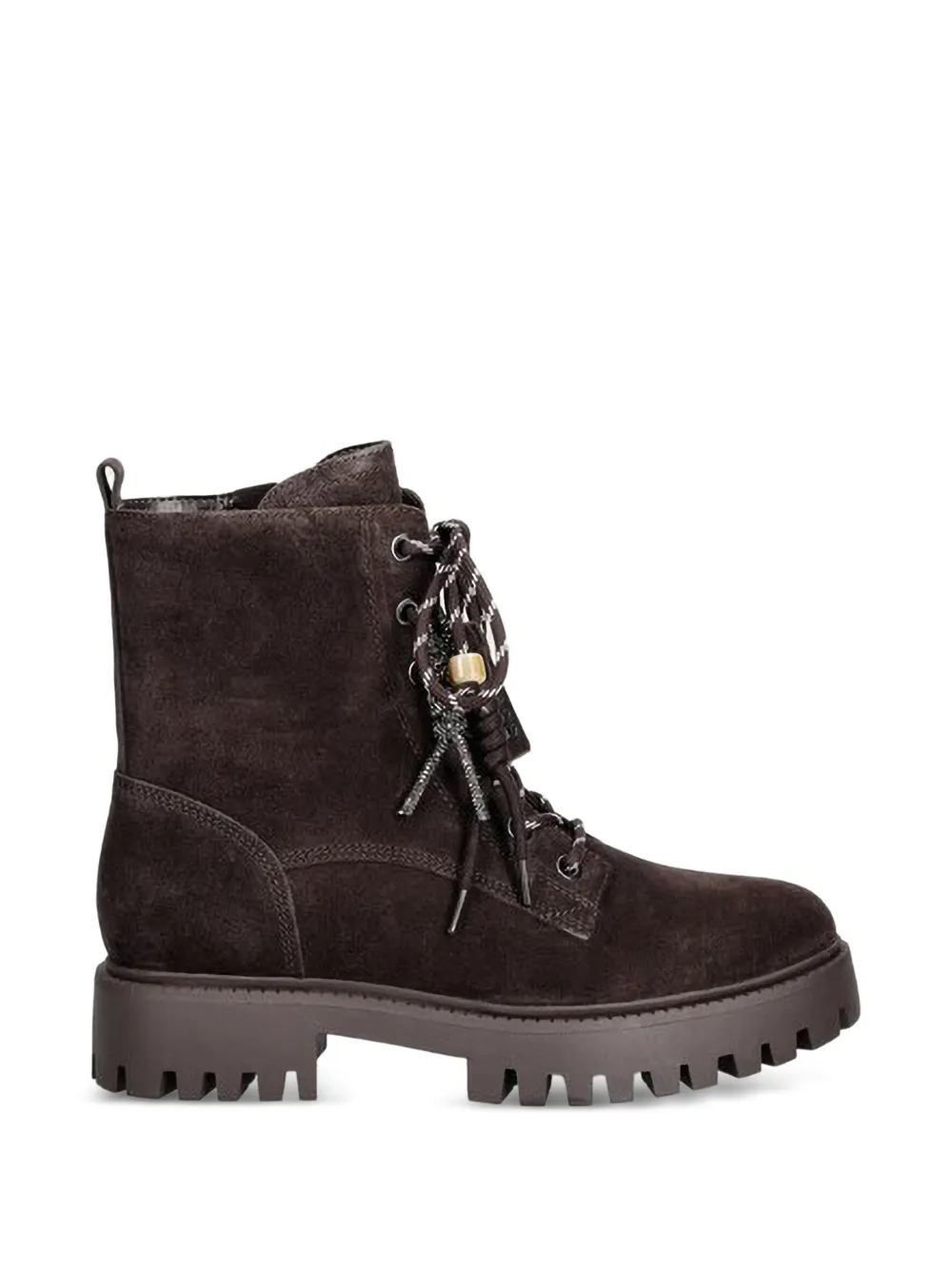 GUESS USA Fizzle lace-up suede boots - Marrone