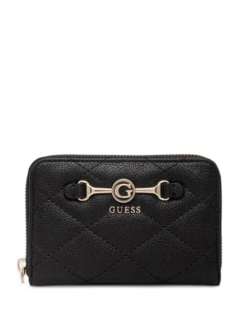 GUESS USA Frances quilted logo-plaque wallet