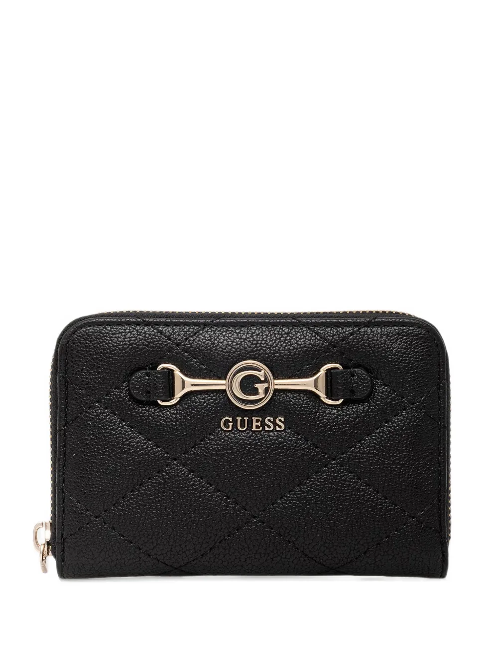 GUESS USA Frances quilted logo-plaque wallet - Nero