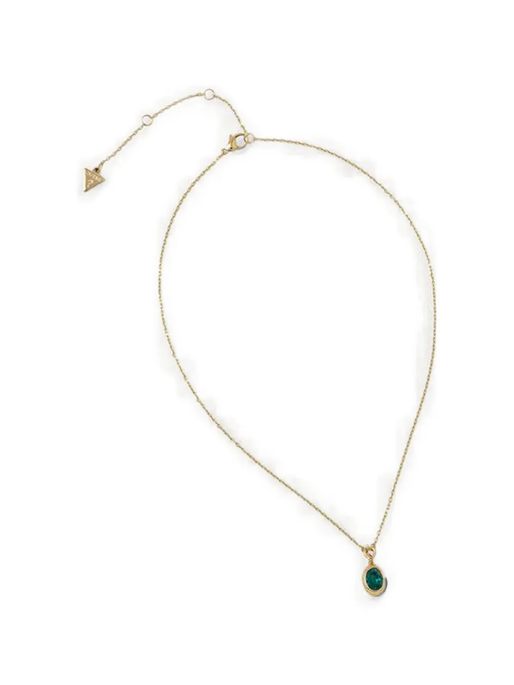 GUESS USA Divine crystal-pendant cable-link necklace - Oro