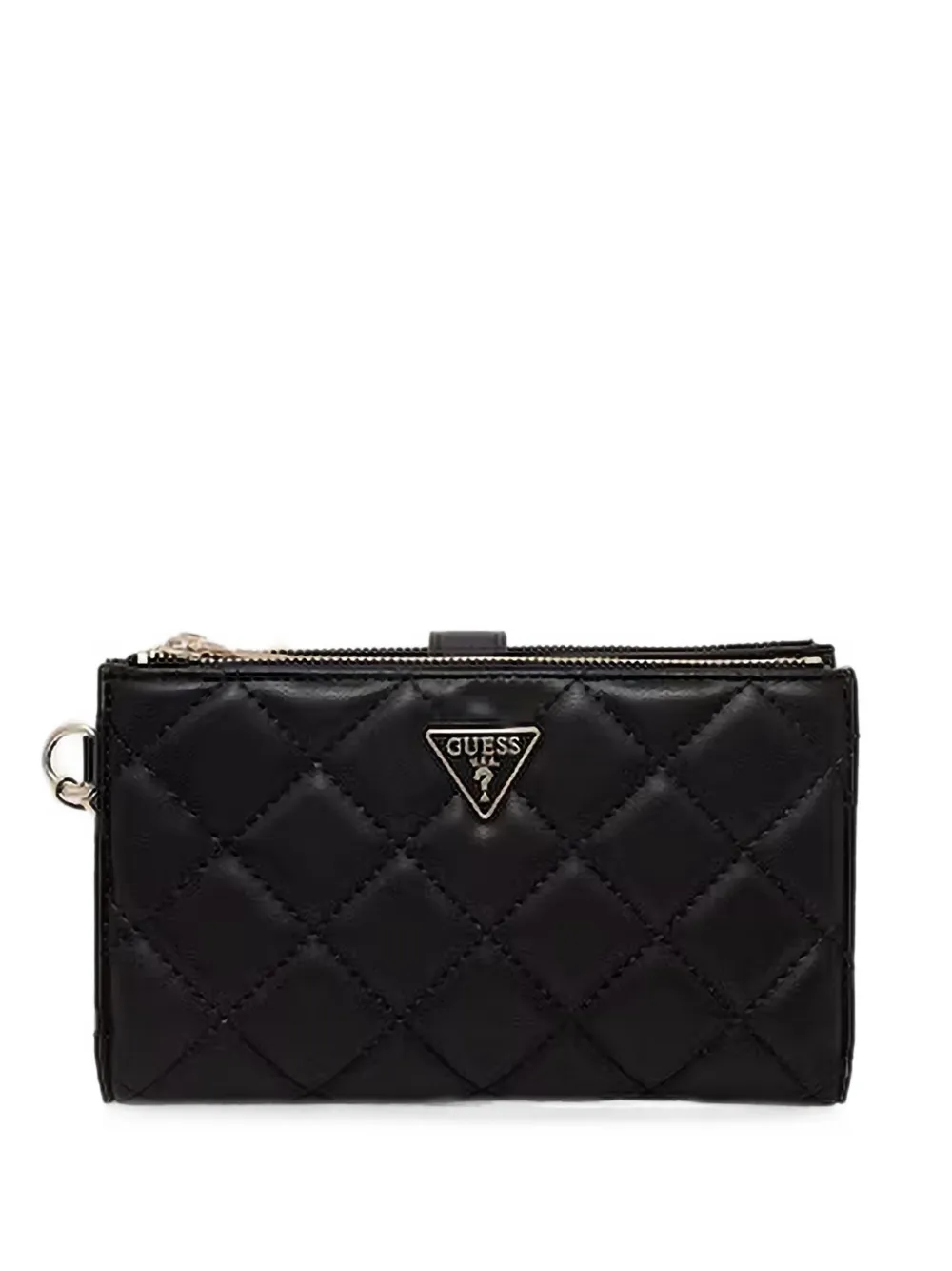 GUESS USA Juliet quilted logo-plaque wallet - Nero