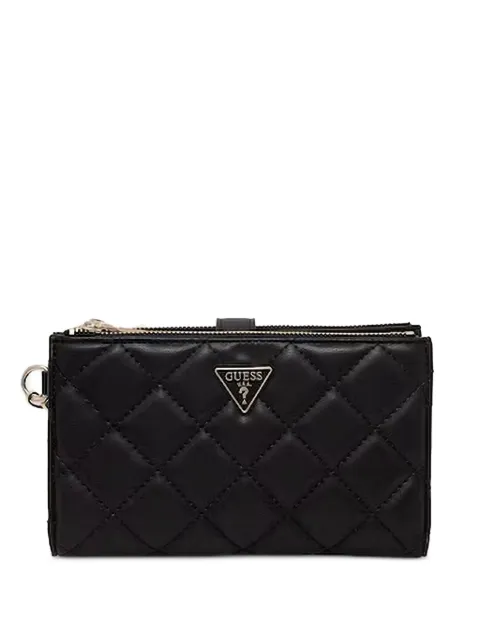 GUESS USA Juliet quilted logo-plaque wallet