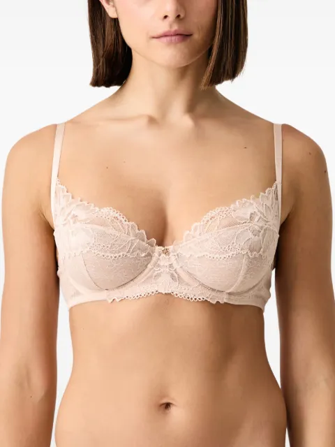 GUESS USA brasier con motivo del logo y ribete de encaje