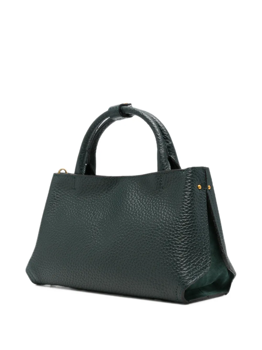 GIANNI CHIARINI Amal leren shopper met korrelstructuur Groen
