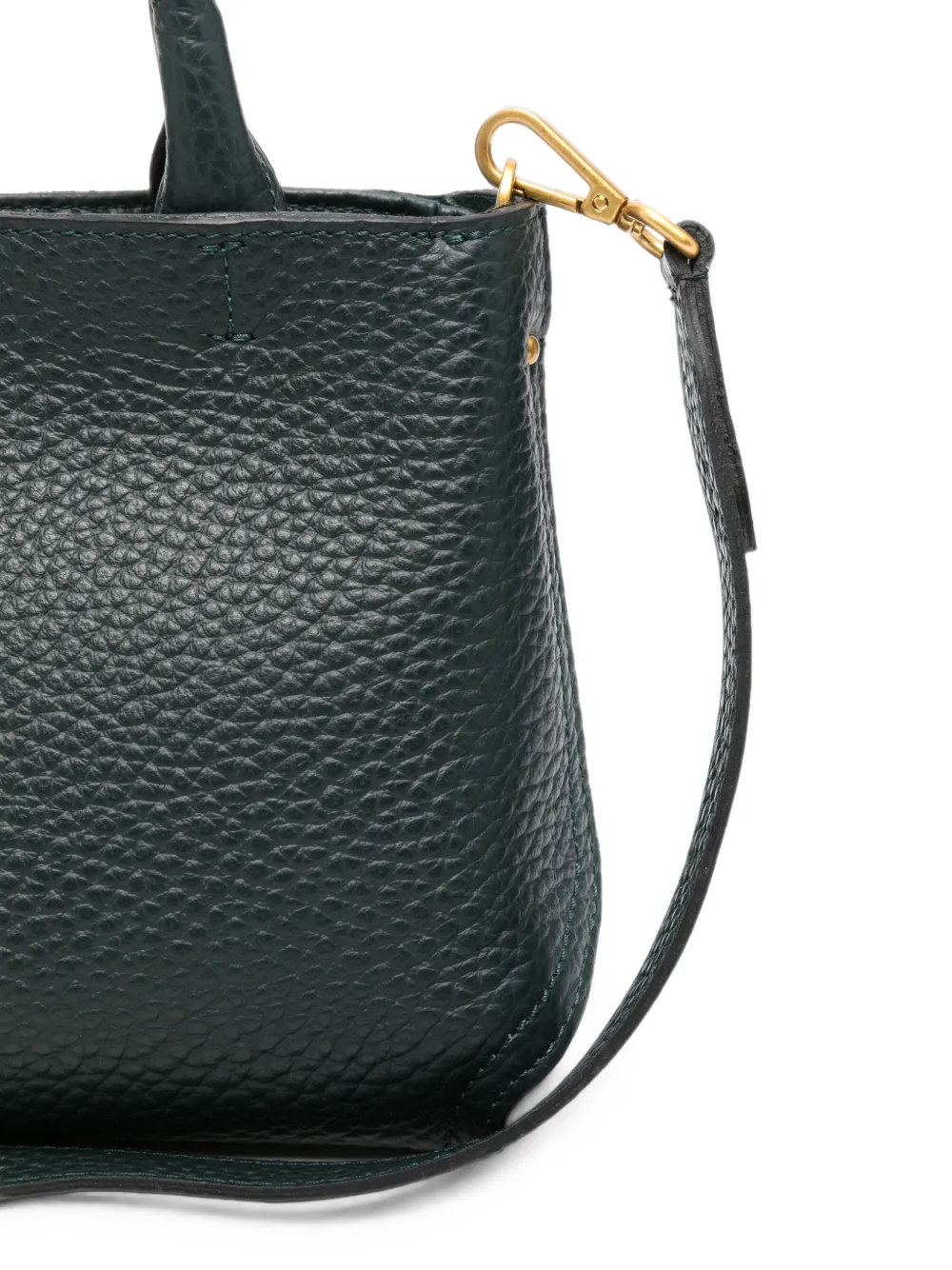 GIANNI CHIARINI Amal leren shopper met korrelstructuur Groen