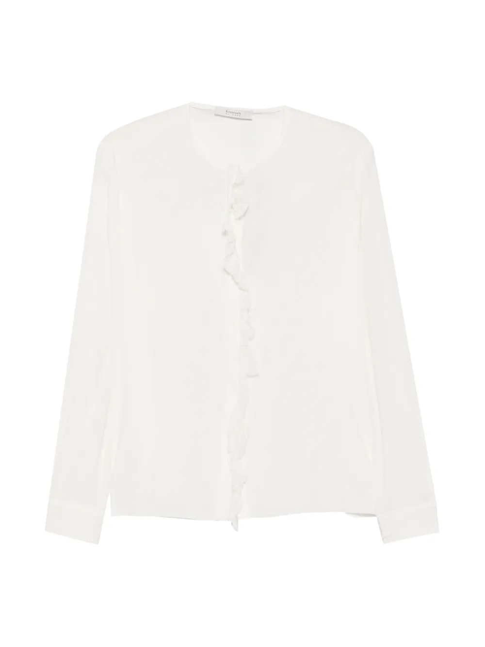 Kristensen Du Nord ruffle-trim long-sleeve blouse