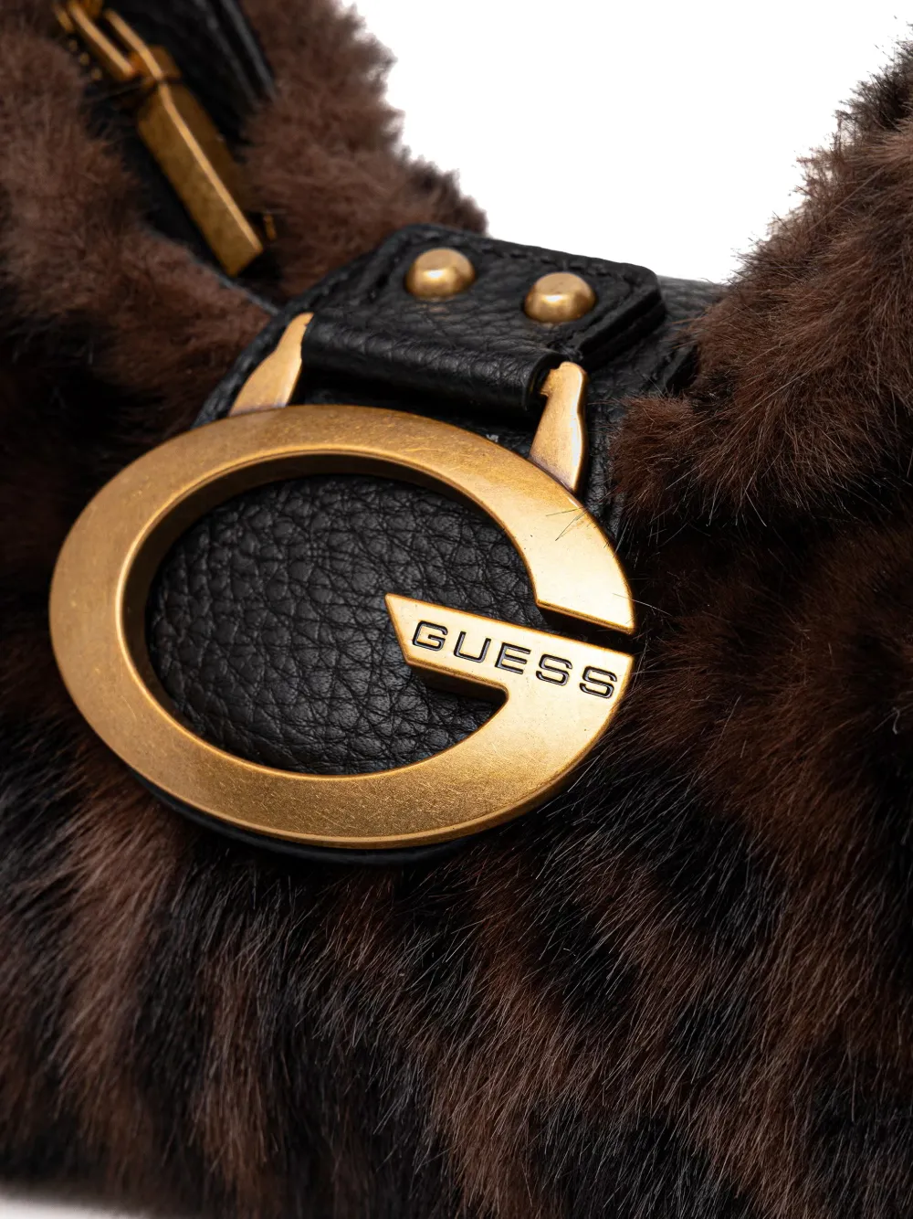 GUESS USA Camden mini-shopper met luipaard-print Bruin