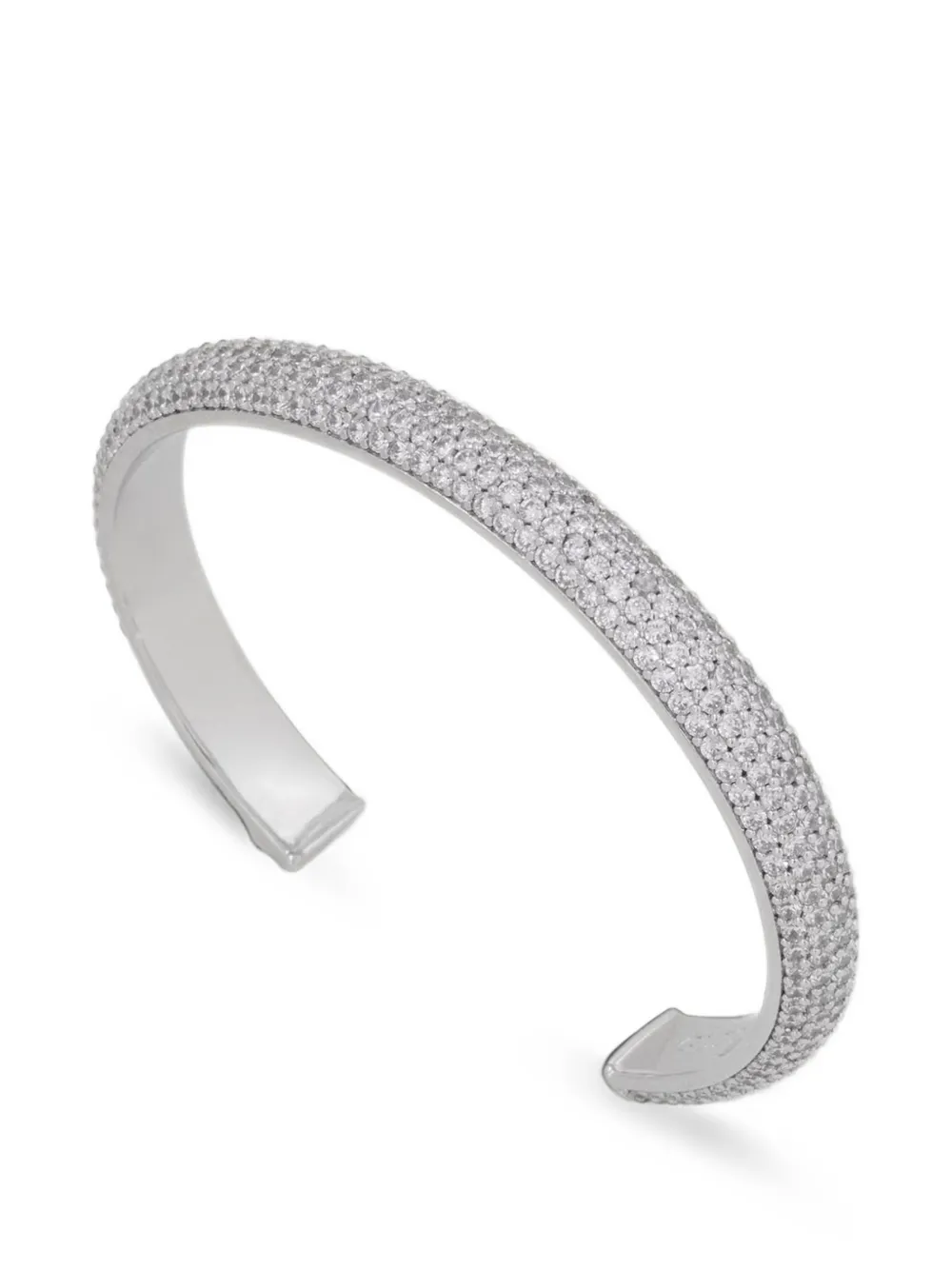 GUESS USA pavé-set crystal-embellished cuff bracelet - Argento