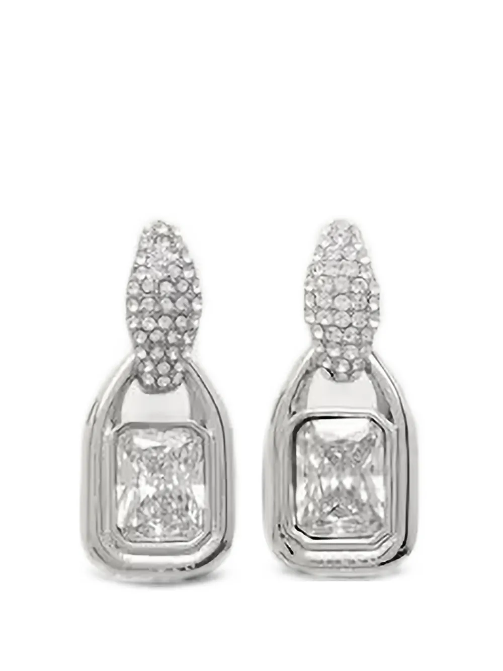 GUESS USA Radiosa crystal-embellished drop earrings - Argent GUESS USA Radiosa crystal-embellished drop earrings - Argent
