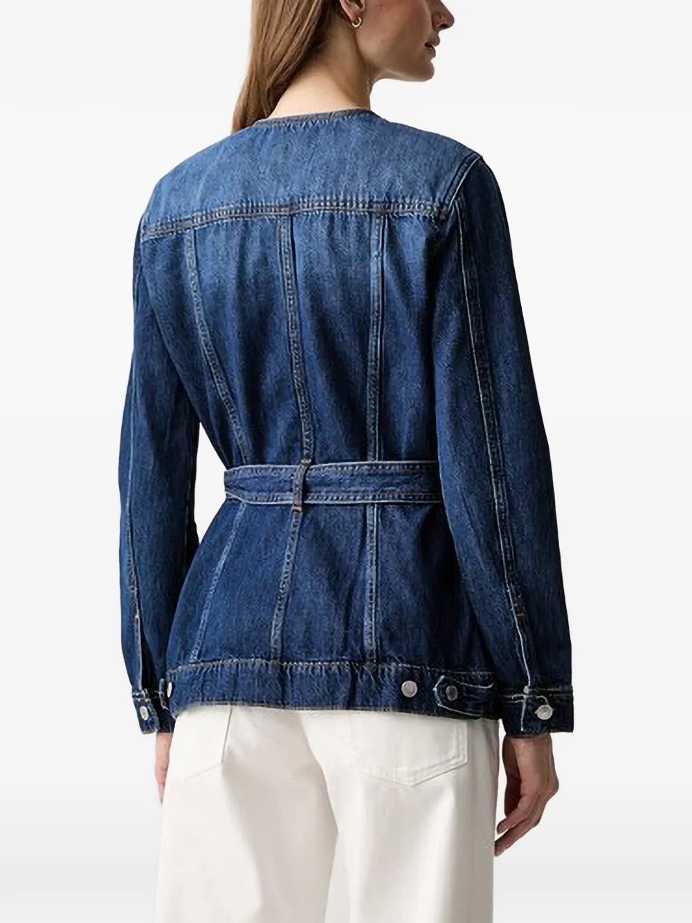 GUESS USA Yuna denim jack met ceintuur Blauw