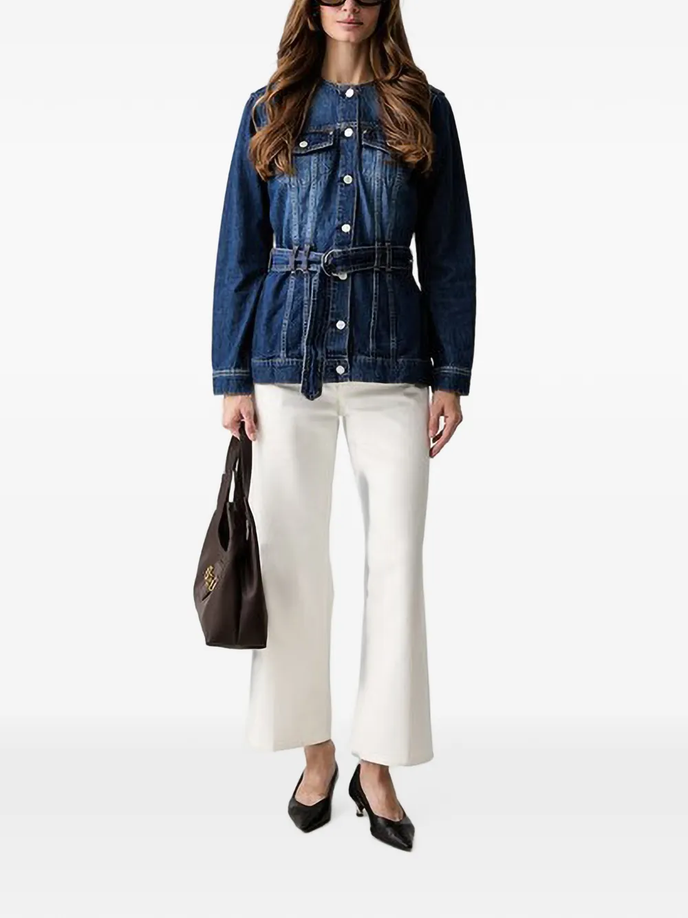 GUESS USA Yuna denim jack met ceintuur Blauw