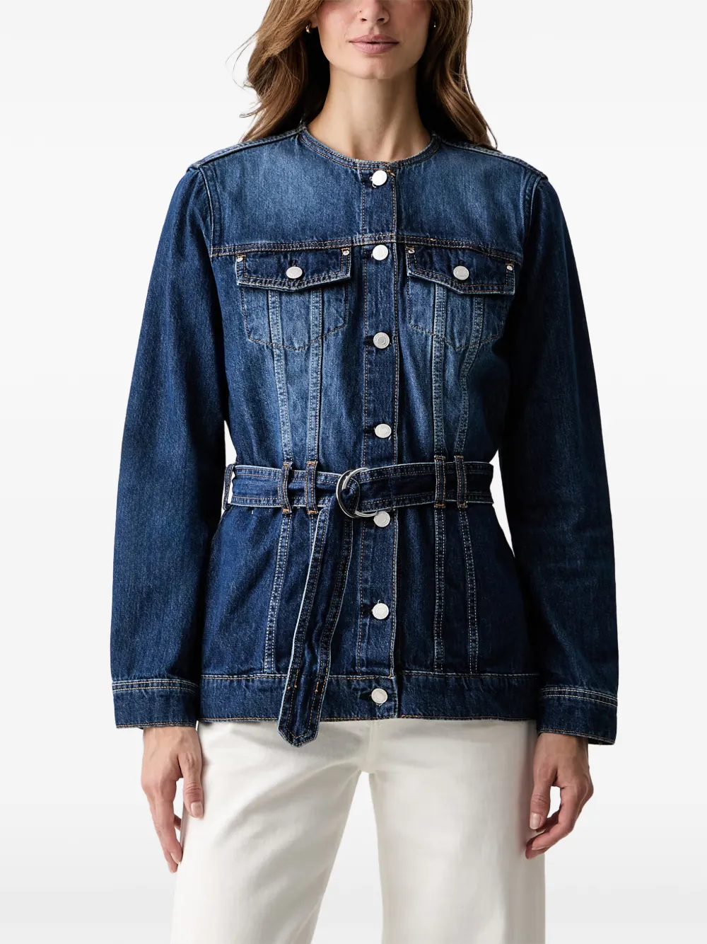 GUESS USA Yuna belted denim jacket - Blau