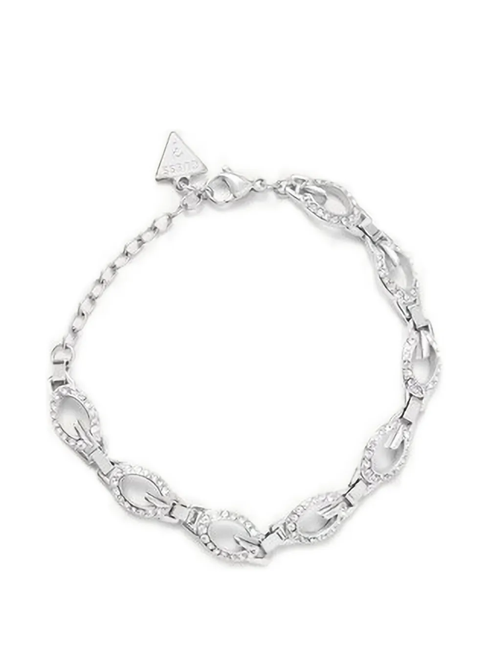 GUESS USA Camden crystal-embellished G-link bracelet - Silber