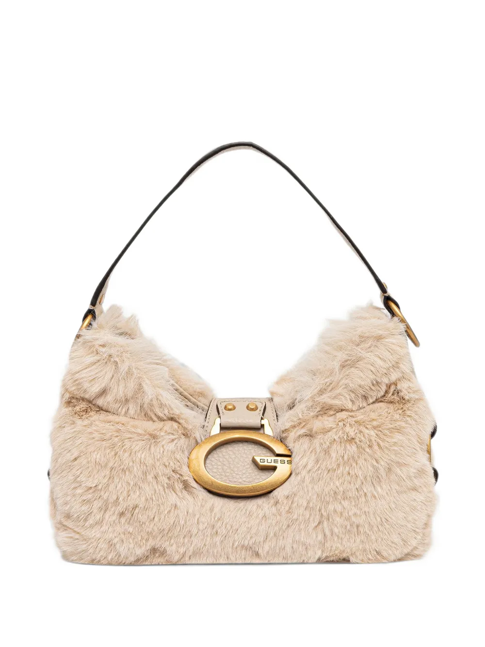GUESS USA Camden mini faux fur shoulder bag - Nude