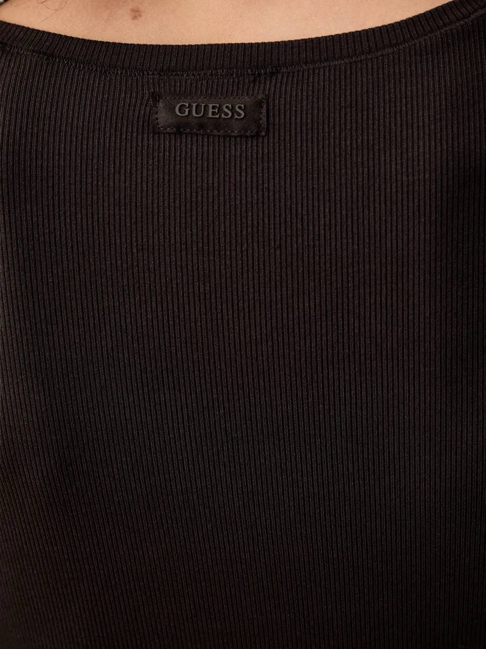 GUESS USA Geribbelde maxi-jurk met kapmouwen Bruin