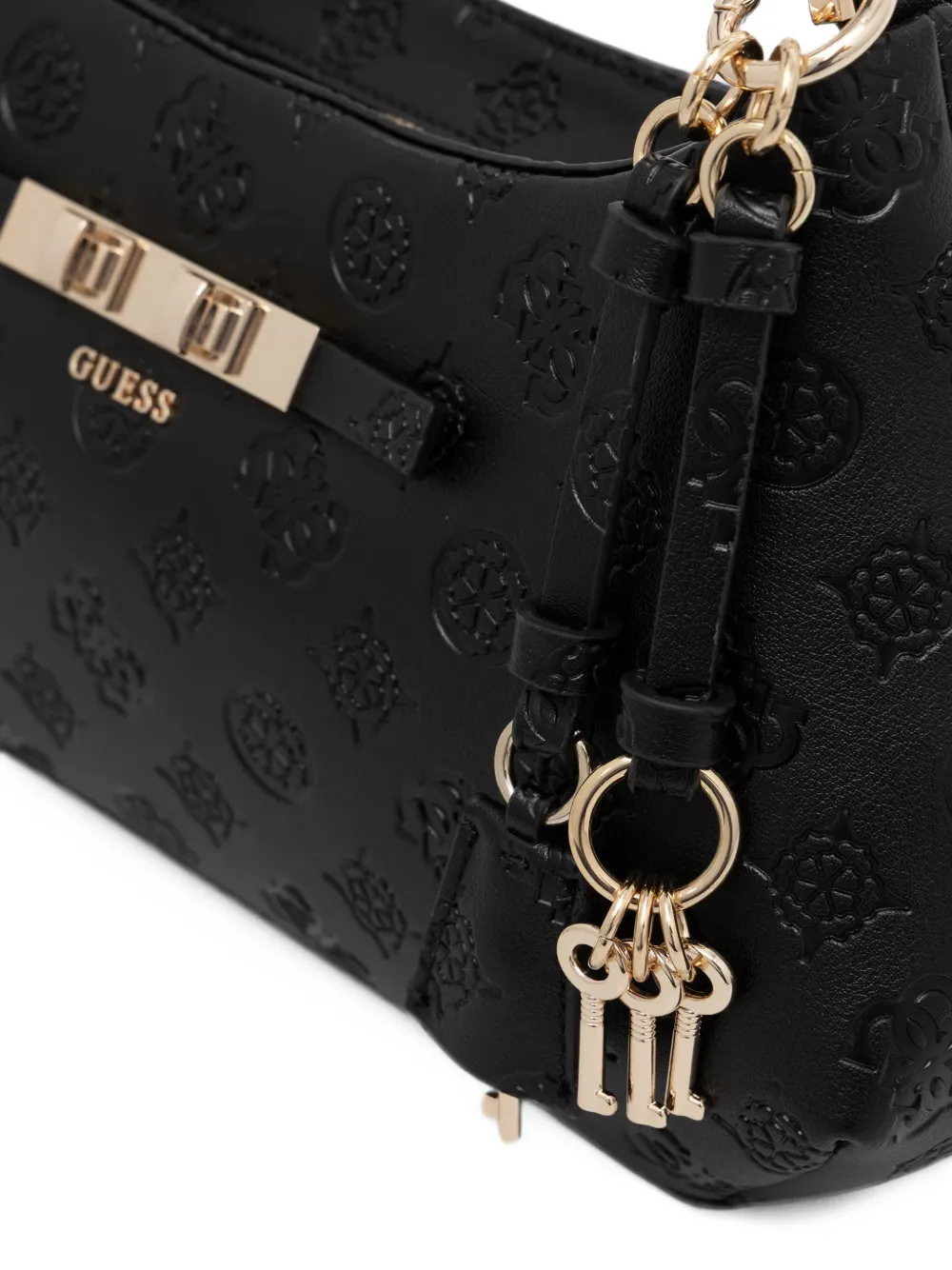 GUESS USA Carmella logo shoulder bag Zwart
