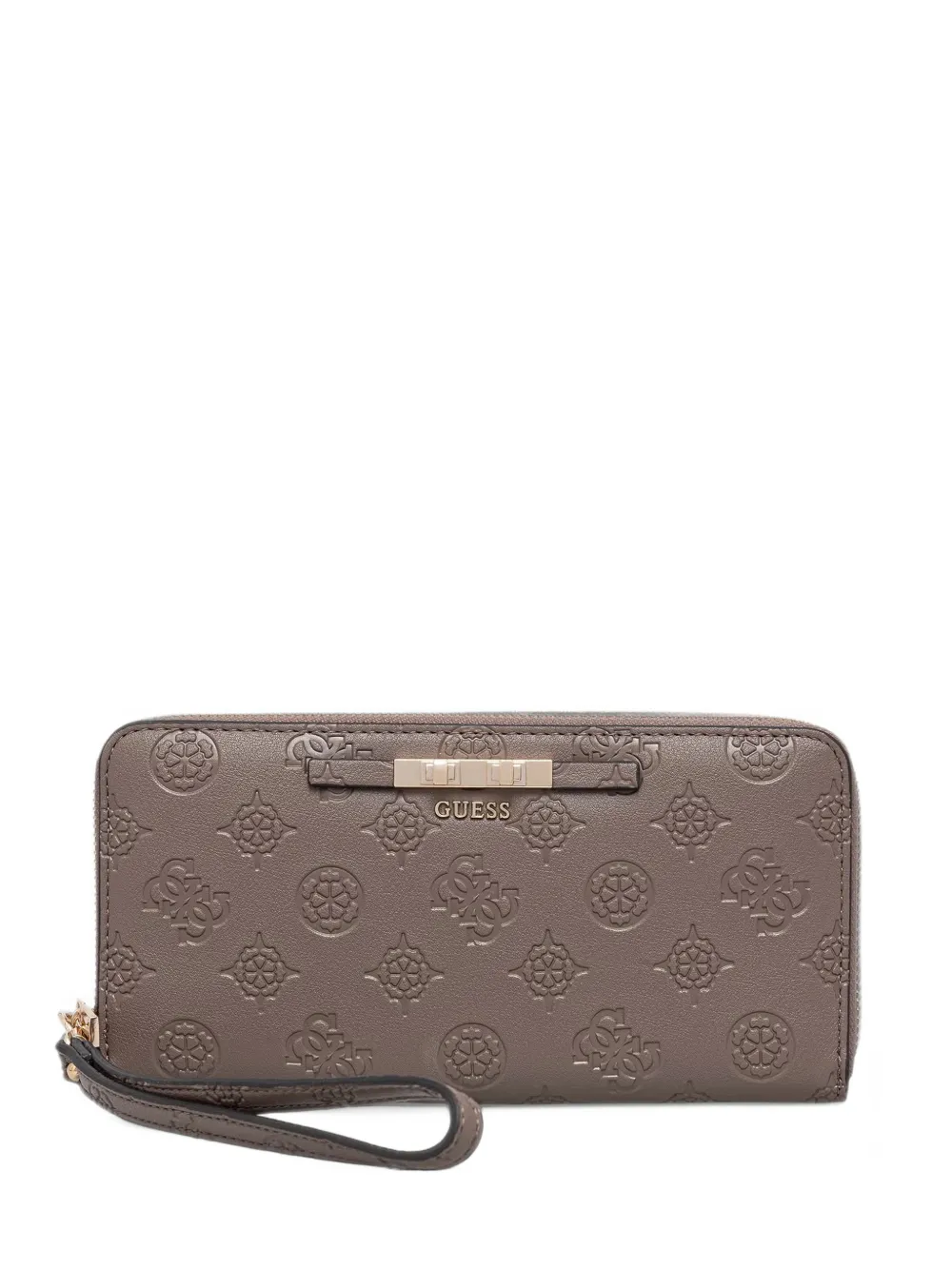 GUESS USA Carmella logo-embossed zip-around wallet - Nude