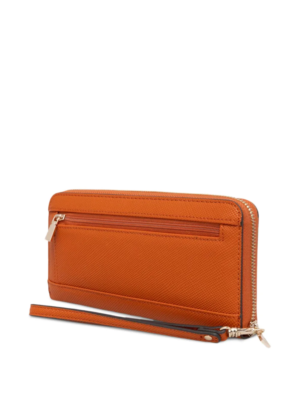 GUESS USA logo-plaque saffiano-effect wallet Oranje