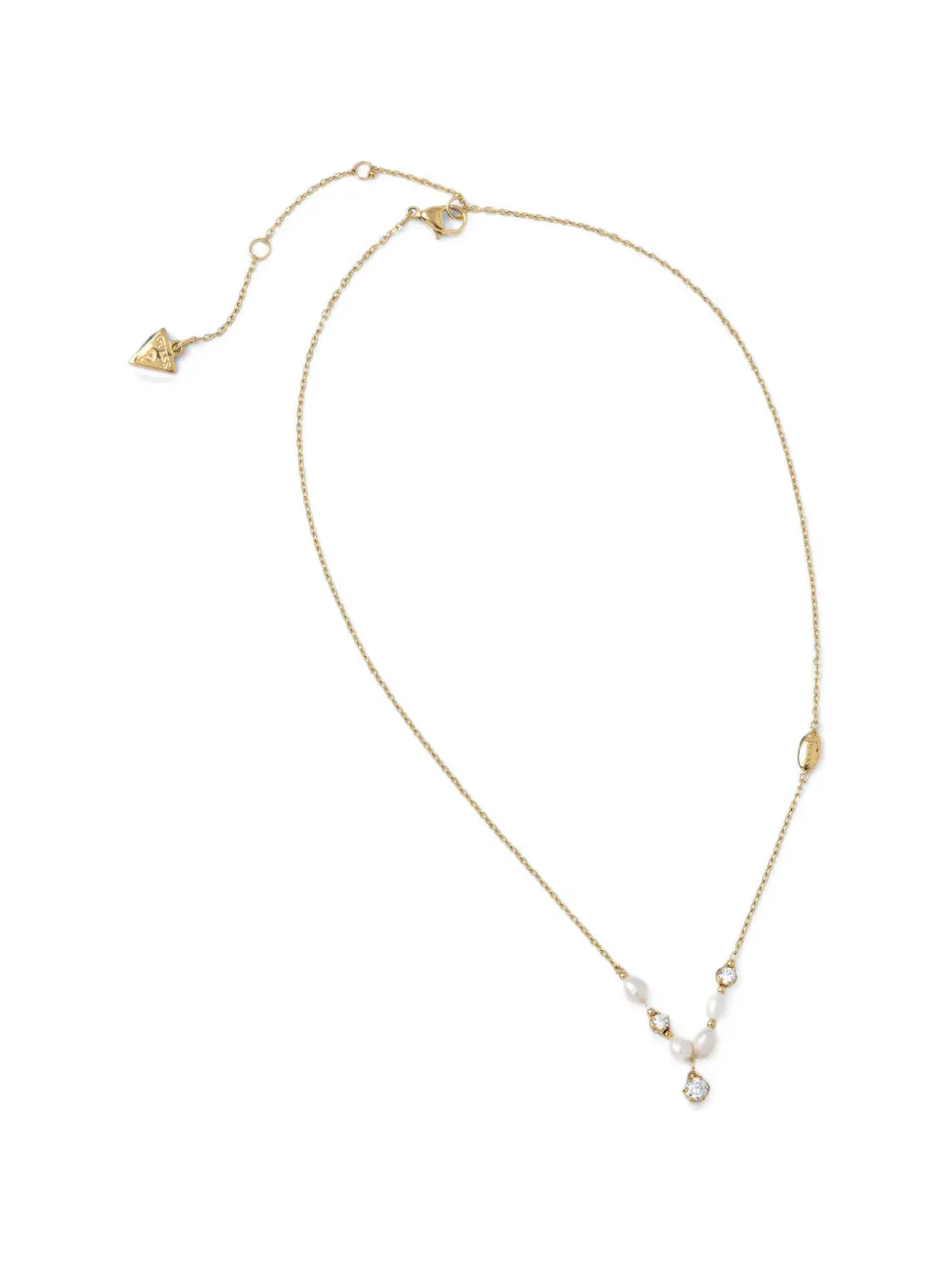 GUESS USA pearl crystal-embellished necklace - Oro