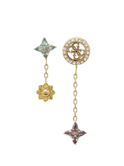 GUESS USA gold 4G crystals set earrings