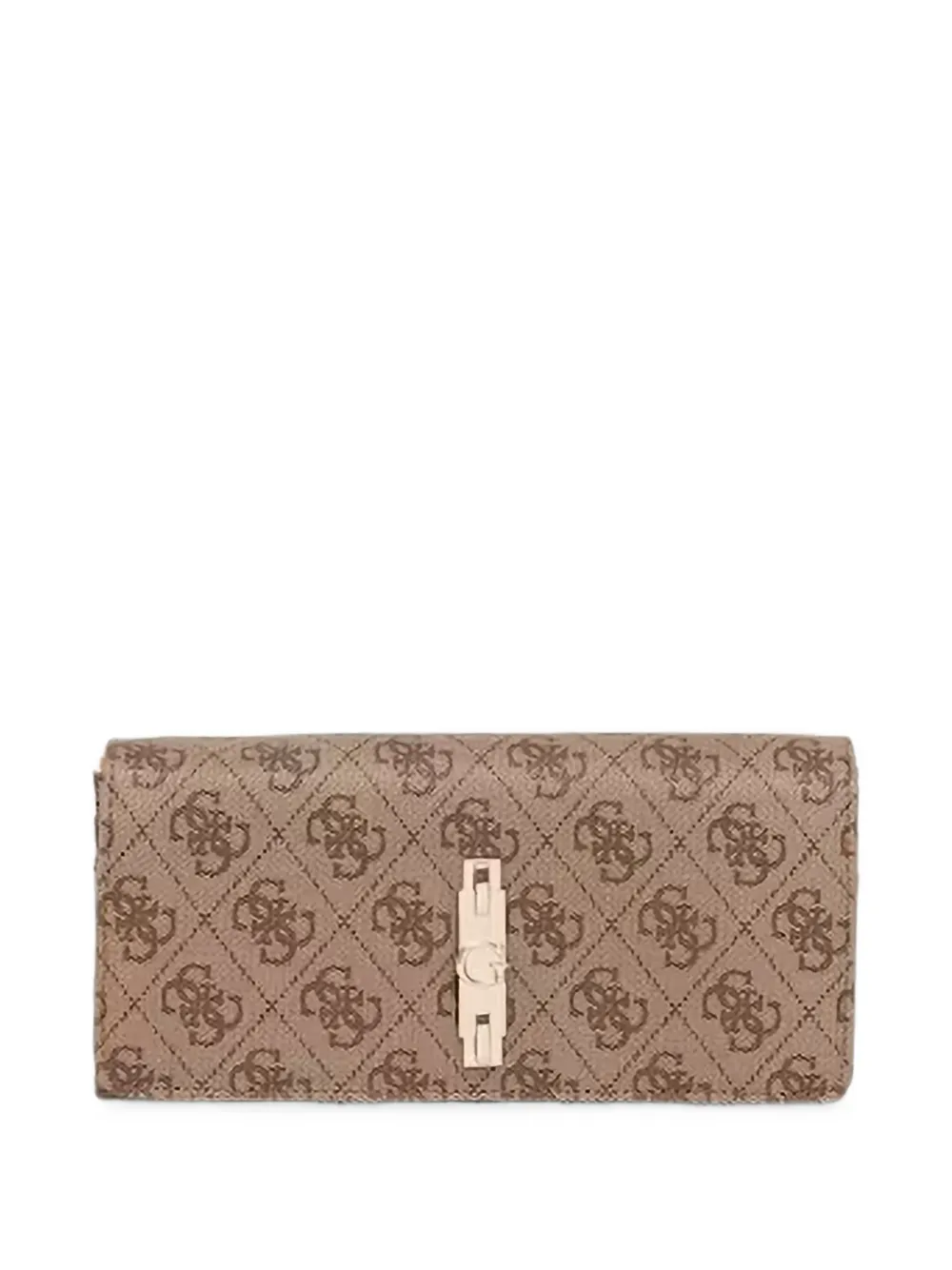 GUESS USA Yvonne monogram-print logo-plaque wallet - Marrone
