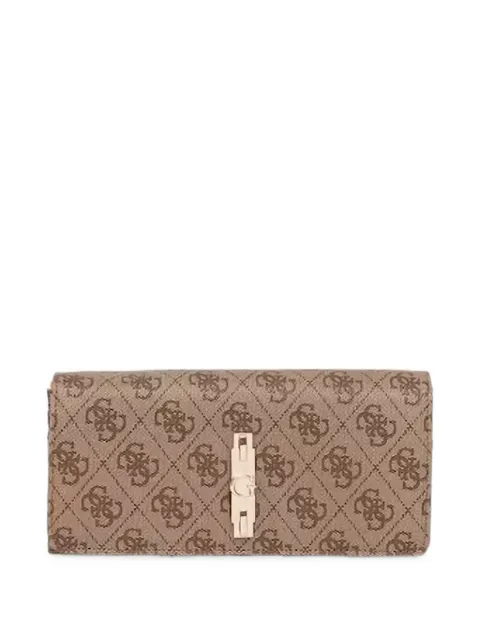 GUESS USA Yvonne monogram-print logo-plaque wallet