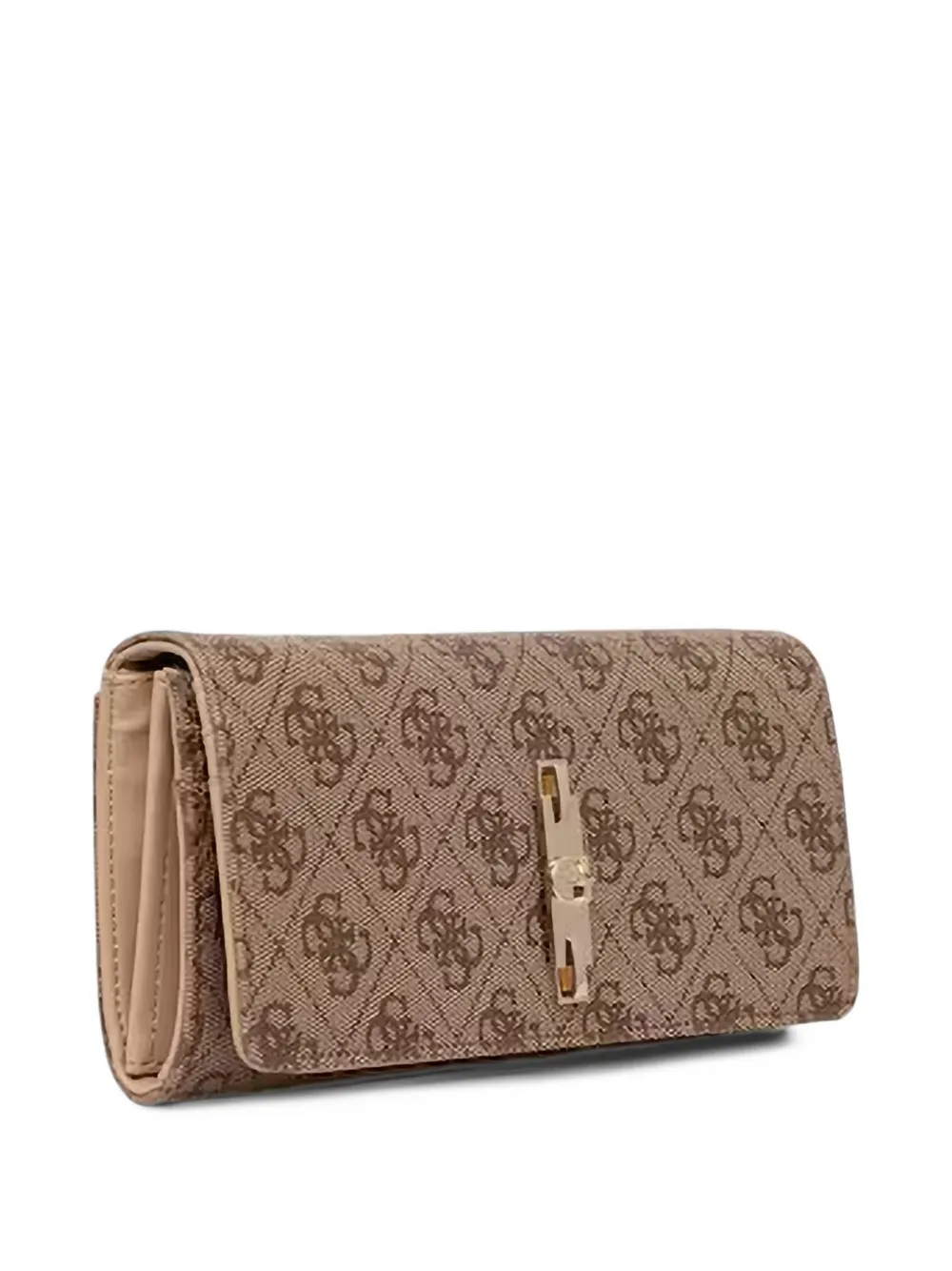 GUESS USA Yvonne portemonnee met monogram-print en logo-plakkaat Bruin