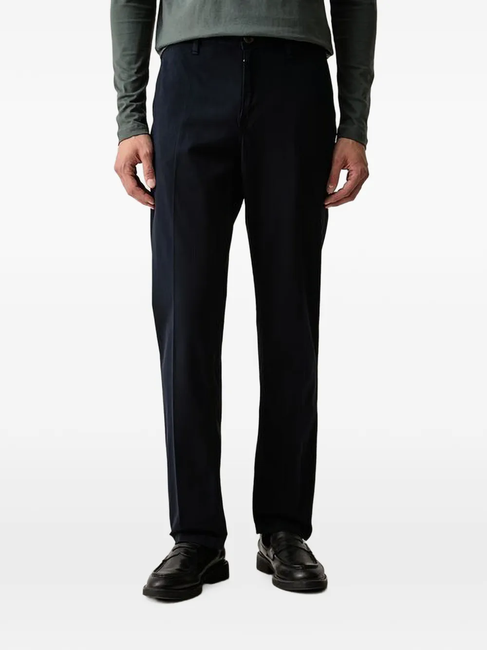GUESS USA Angels logo-patch straight-leg trousers - Bleu