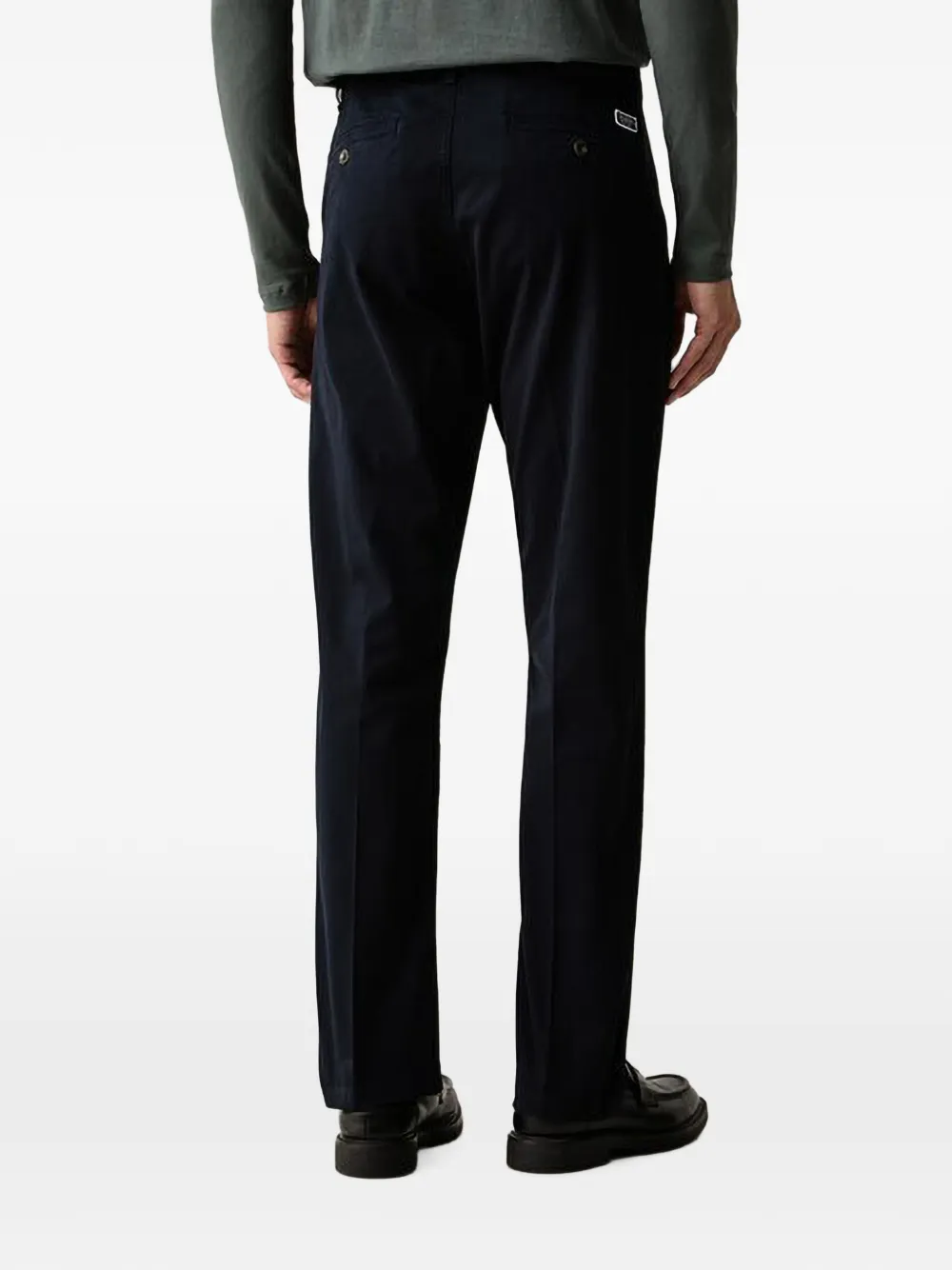 GUESS USA Angels broek met rechte pijpen en logo-patch Blauw
