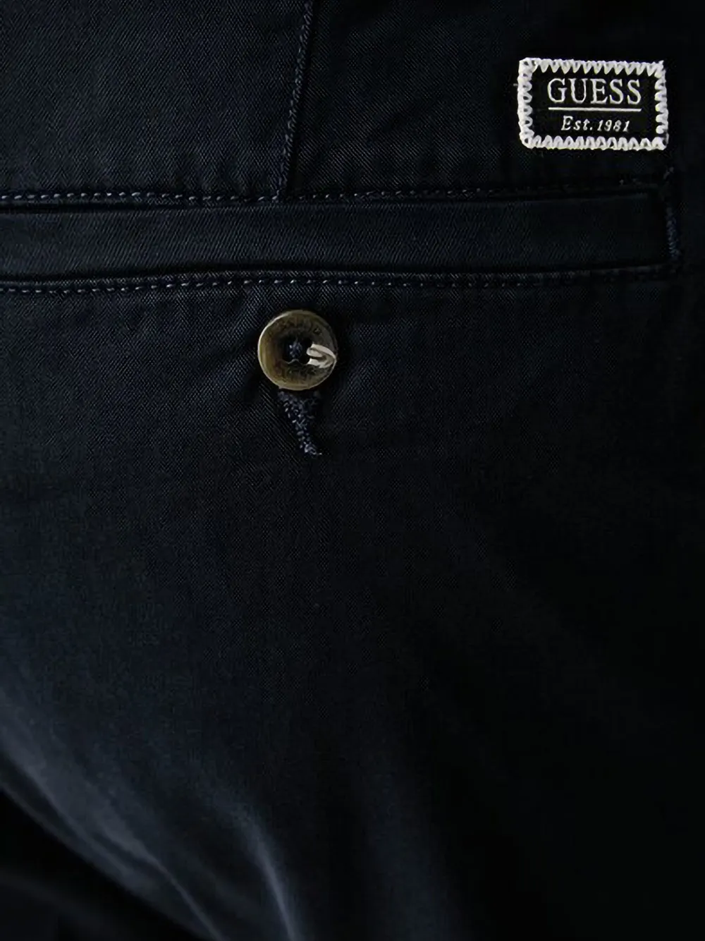 GUESS USA Angels broek met rechte pijpen en logo-patch Blauw