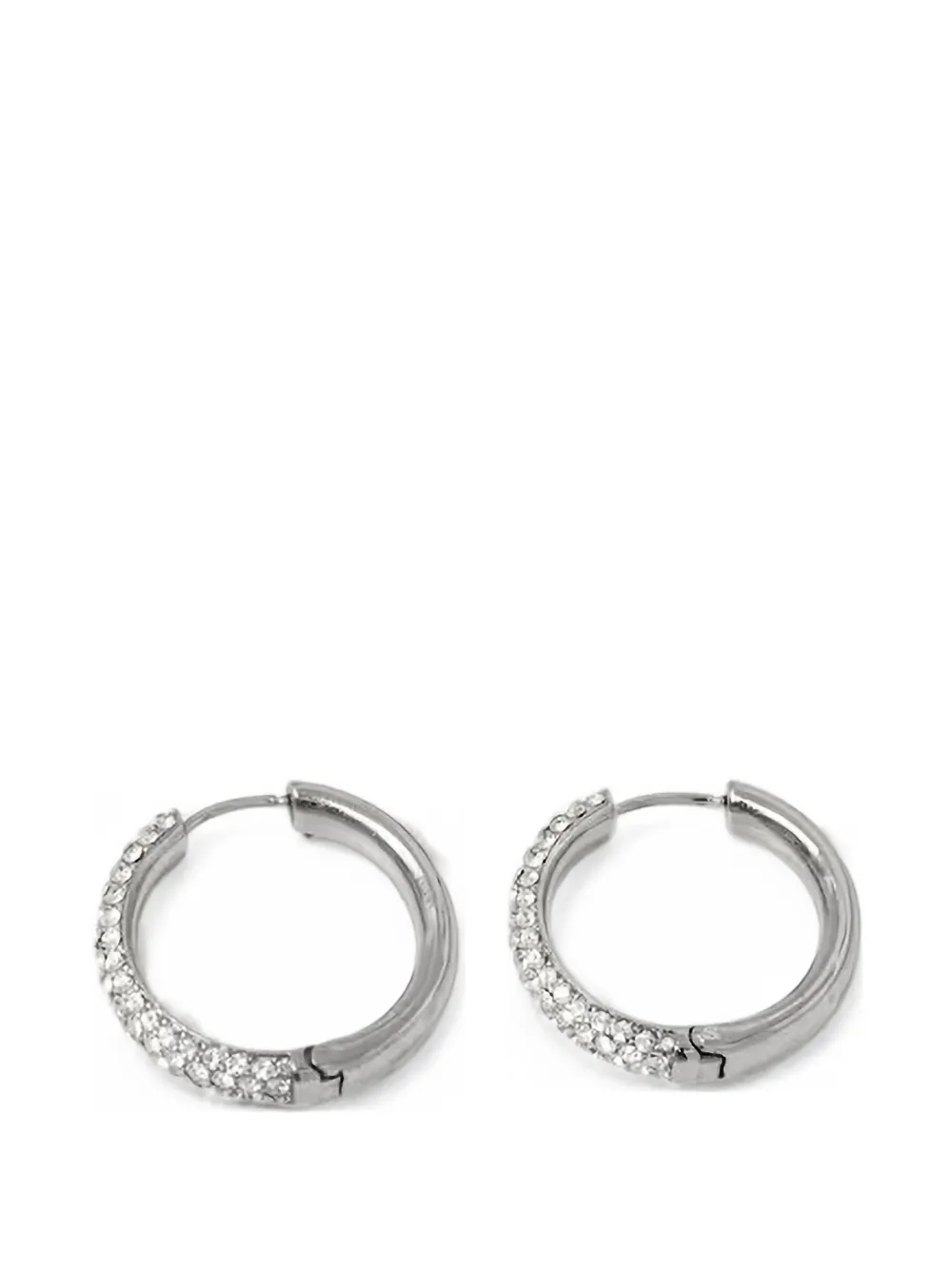 GUESS USA Madison crystal-embellished hoop earrings - Argent GUESS USA Madison crystal-embellished hoop earrings - Argent