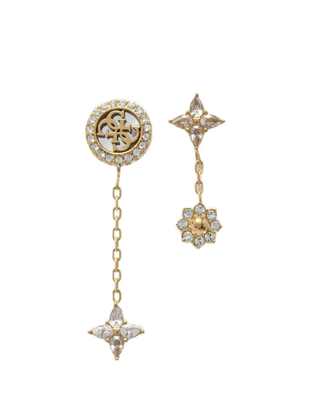 GUESS USA Secret Garden crystal-embellished earrings (set of three) - Oro