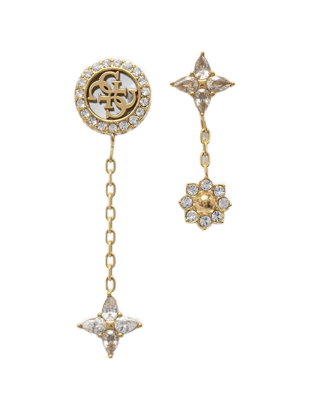 GUESS USA Secret Garden crystal-embellished earrings (set of three) - Oro