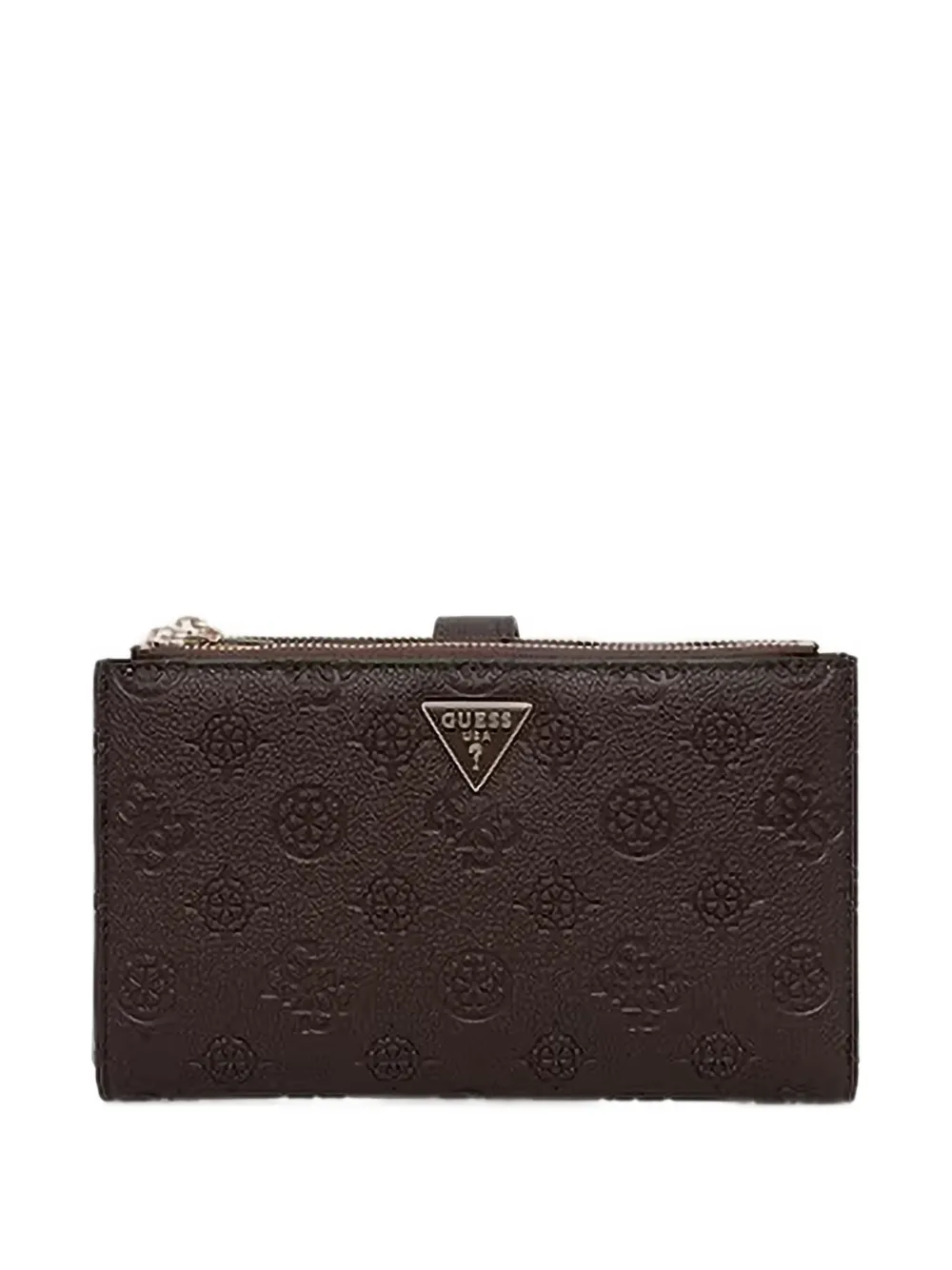 GUESS USA Blake logo-debossed zip-around wallet - Marrone