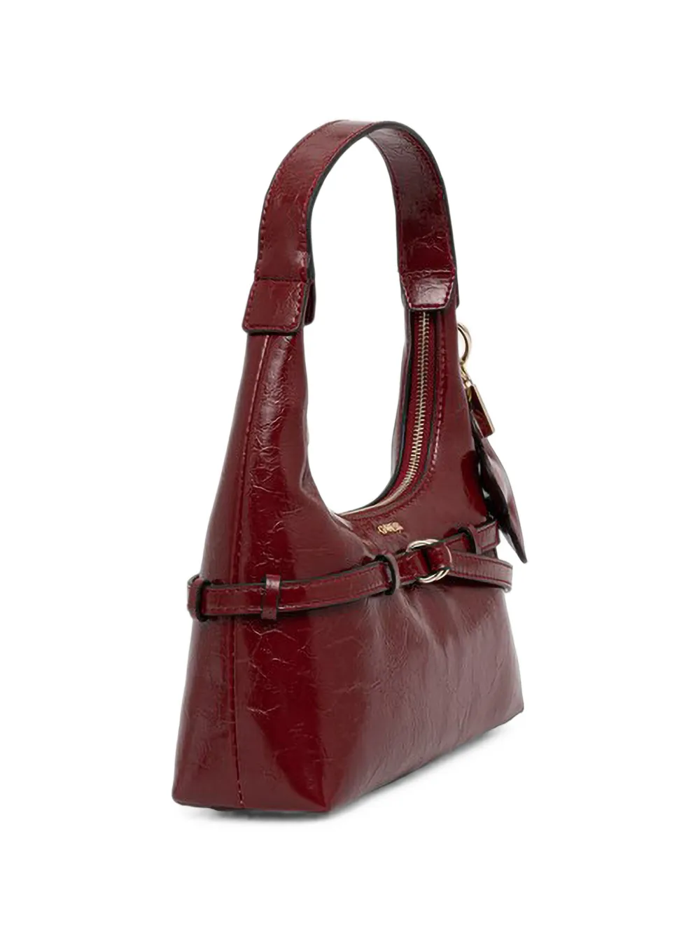 GUESS USA Taylor schoudertas met gespbandje en bloembedel Rood