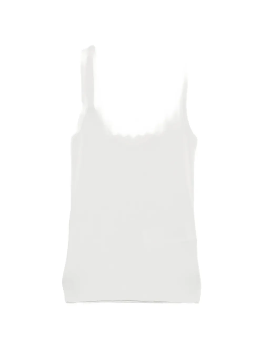 Max Mara ribbed-knit scoop-neck top - Bianco
