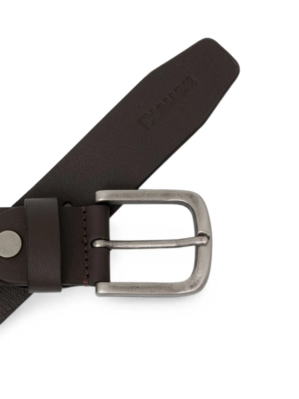 Blauer buckle-fastening leather belt Bruin